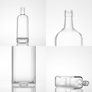 <strong>1L</strong> 750ml 700ml Factory Glass Bottle Square Threaded Screw Top Thin Base Curved Shoulder Glass Bottle Suitable for Vodka <strong>Whisky</strong>. - Product Image 2