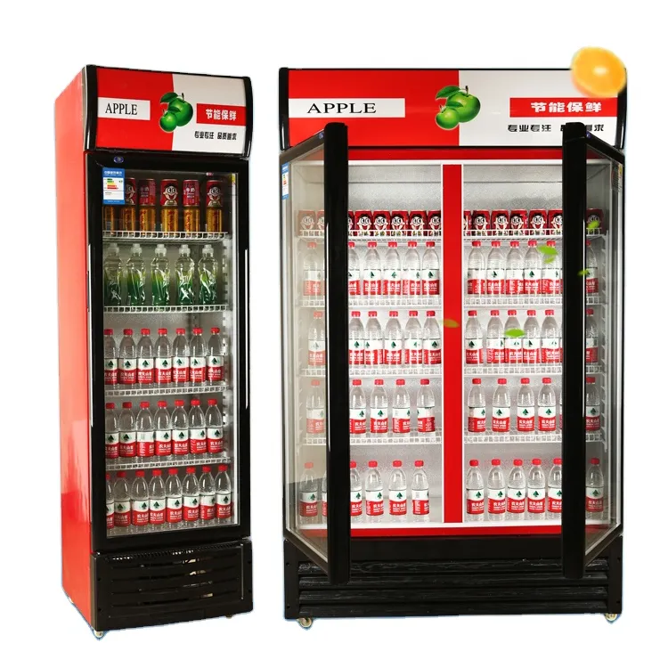 वाणिज्यिक विट्नम सुपरमार्केट फ्रीजर प्रशीतन उपकरण ग्लास दरवाजा साइड पेप्सी डिस्प्ले रेफ्रिजरेटर