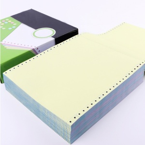 Papel de forma de computadora sin carbón continuo de 2 capas 45-80gsm NCR papel de factura de Oficina de Impresión