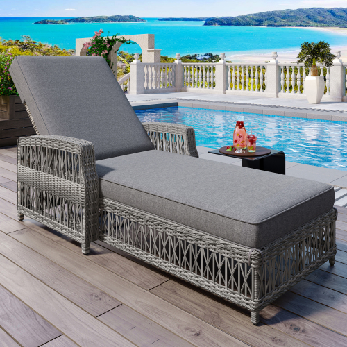 Grey + Polyester + Iron + Wicker + Yes