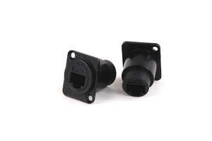 Conector de módulo Cat.6 Internet RJ45 8p8c, enchufe de chasis de montaje en panel tipo D de red RJ45 CAT.6