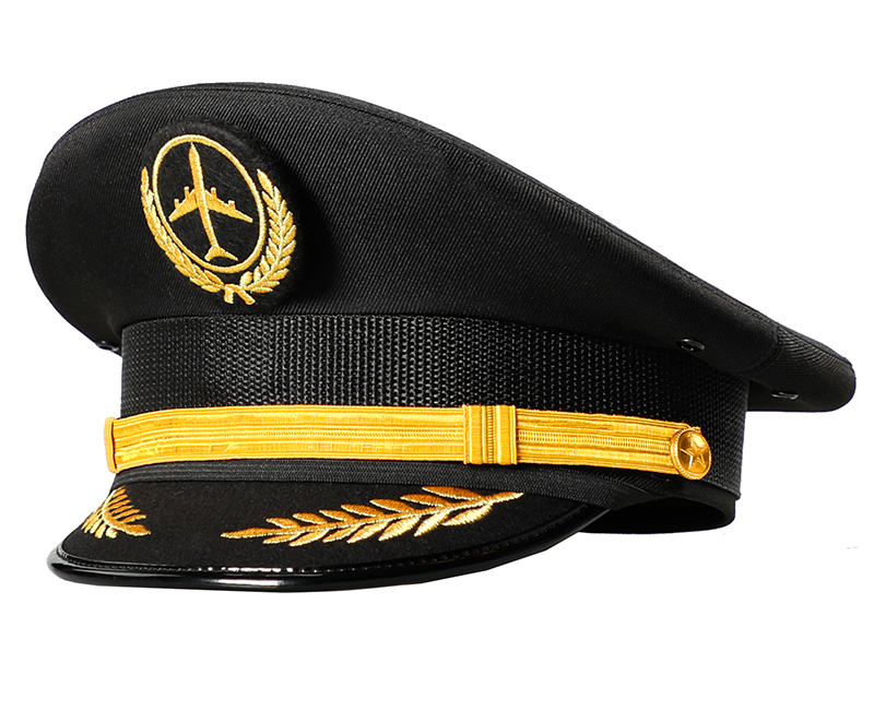 Casquette noire avec badge 1