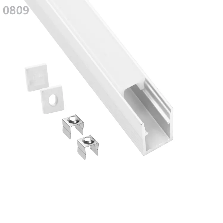 Alu piatto e sottile mobili LED Profilo/estrusione profilo con glassato in plastica di copertura per LED light Strip