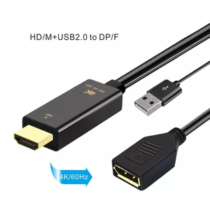 4K 60Hz USB para HDMI macho a DP Displayport hembra Adaptador convertidor Cable para HDMI a DP 4K USB para PC portátil proyector en - Product Image 4