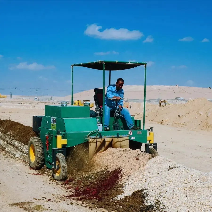 Rueda tipo móvil voltereta de compostaje fertilizante orgánico estiércol de pollo ventana abono volteador máquina para hacer compost