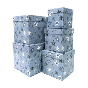 Caja de embalaje de regalo portátil, conjunto de cajas de regalo con anidadas cuadradas multicolor para cumpleaños, boda, San Valentín, Extra grande - Product Image 4