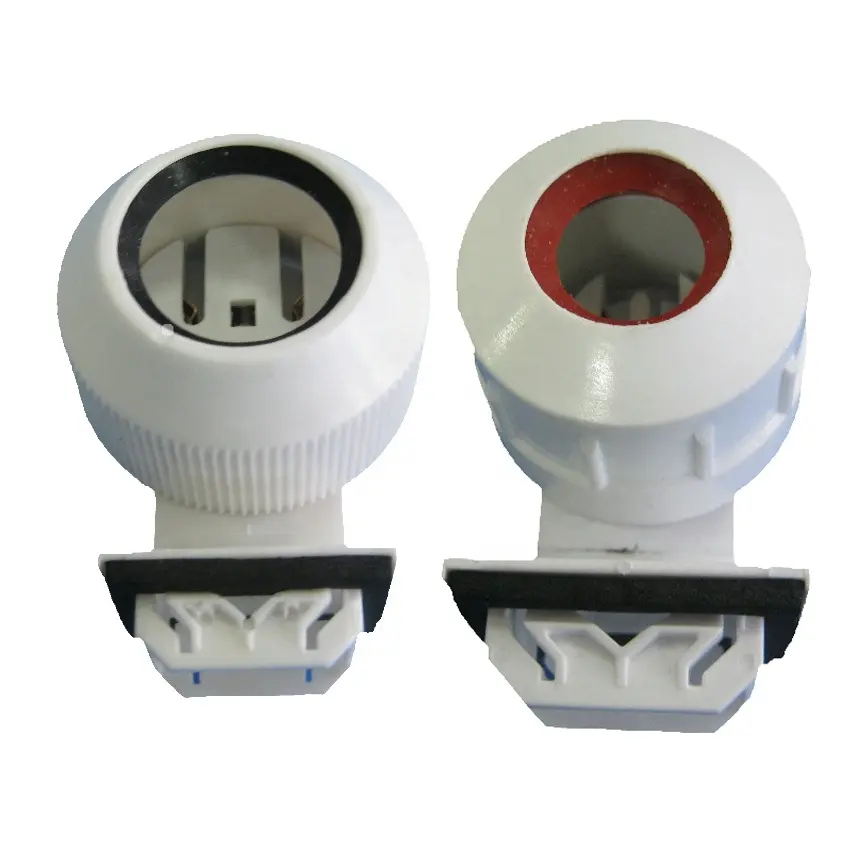 Soporte de lámpara LED de plástico resistente al agua, Base de iluminación LED de un solo tornillo, desbloqueo diario, T5, T8, IP67, G5, fluorescente, G13