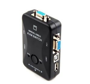 KVM Switcher 2-port USB VGA Two in One Out Dual <strong>Computer</strong> Shared Keyboard Mouse Switcher - Product Image 2
