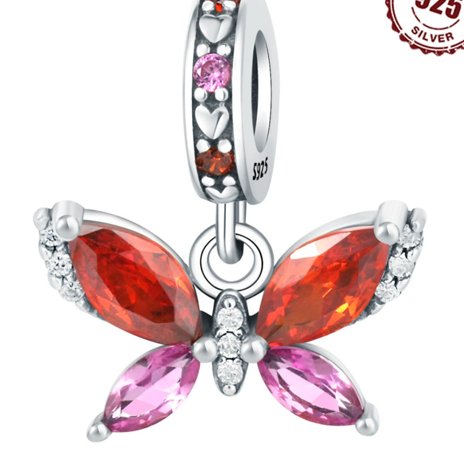 Pendentif papillon zircon 0023