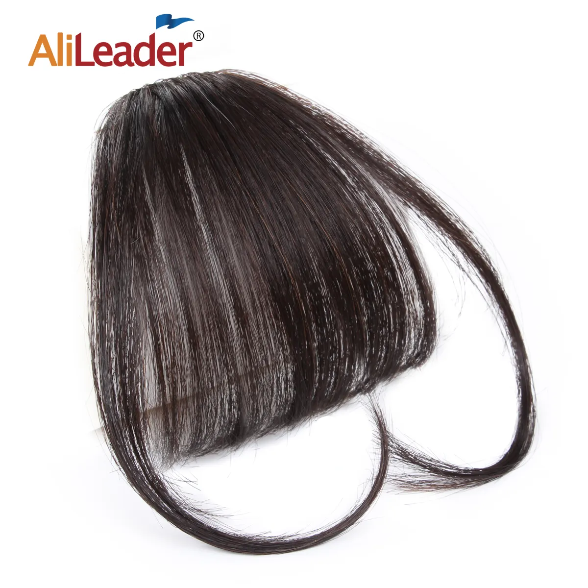 Ali Leader Thin Flat Bangs mit Tempel clip in Haarteil Fransen Echthaar Pony Haar verlängerungen