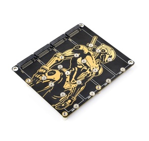PCIe zu 4x M.2 NVMe Adapter für Raspberry Pi 5 Quad-Lane SSD-Erweiterung PoE Power Onboard LED Raspberry Pi 5 NVMe - Product Image 6