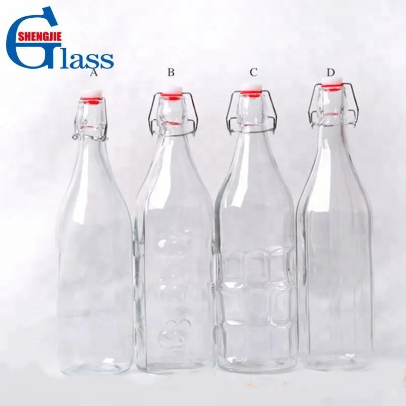 Harga Pabrik Botol Air Kaca Jus Botol Kaca Susu Botol Kaca dengan Tutup