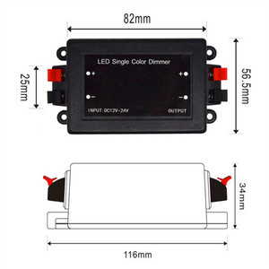 DC12v 24v одноцветный светодиодный диммер высокой мощности 3 клавиши яркости пульт дистанционного управления PWM rf беспроводной универсальный контроллер света - Product Image 2