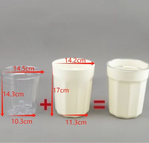 Transparent 14 + white (cotton column included)