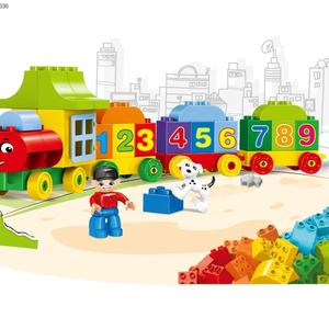 Eğitim ABS plastik inşaat oyuncak çocuklar için Set oyna 50 adet DIY dijital bulmaca numarası yapı taşı tren ulaşım - Product Image 1