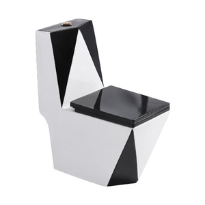 Ceramic Big Size Blue Colour Red Dark Green Yellow Color Gris One Piece Pattern <strong>Toilet</strong> Commode Bowl Wc, Ceramic <strong>Toilet</strong> in Red - Product Image 2