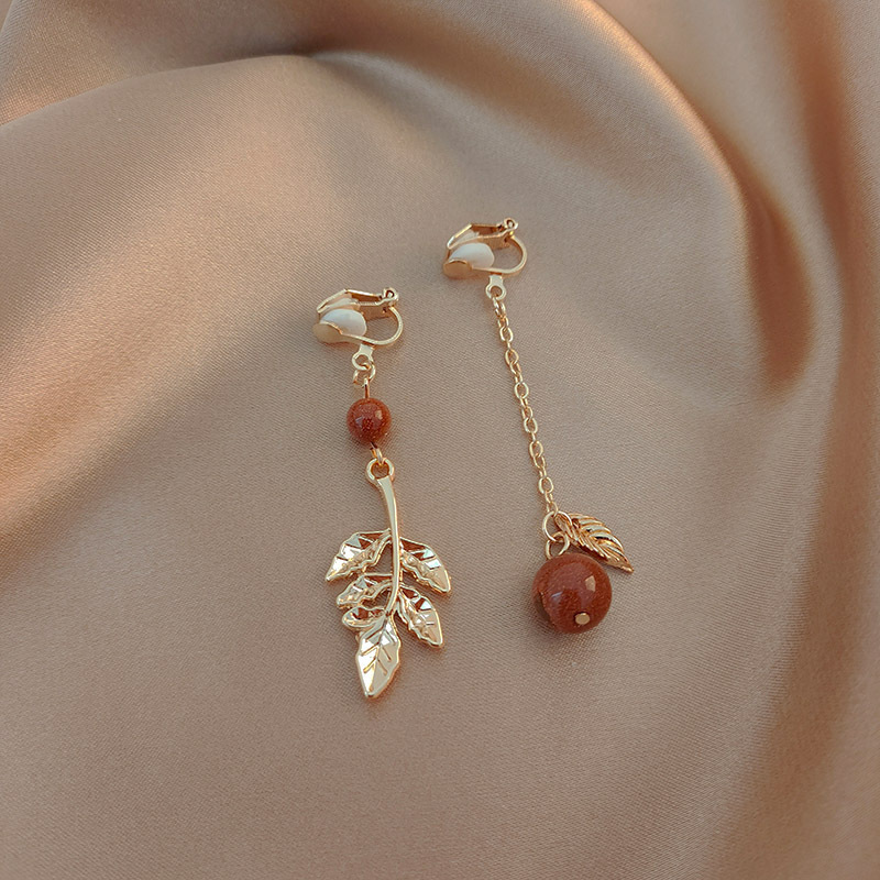 3-Leaf bead ear clips