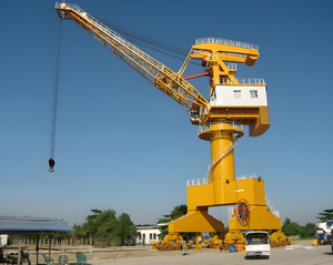 Gru a banchina da 20 tonnellate MQ2040 con 40 metri di lunghezza del braccio di 40 metri che luffa i componenti del nucleo del contenitore della gru, tra cui motore e motore - Product Image 1
