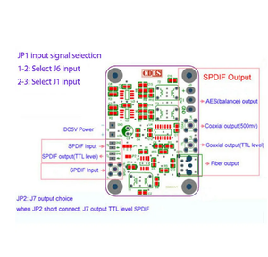 Nueva entrada SPDIF/TTL a placa de salida de señal Digital de equilibrio AES coaxial de fibra SPDIF para audio digital óptico de CD-ROM - Product Image 6