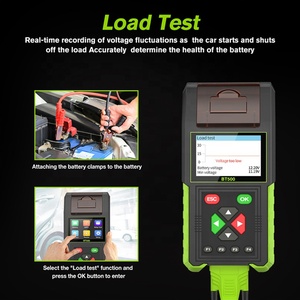 BT500 araba pil Test cihazı yazıcı ile 12/24V renkli ekran yük testi/röle Test/kaçak algılama akü analizörü - Product Image 5