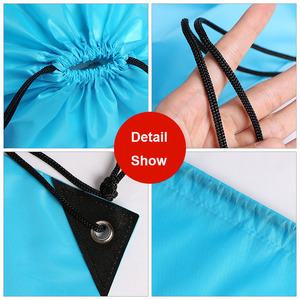Original Factory Cheap 210D Polyester Nylon Waterproof Draw <strong>String</strong> Sports Bag Custom Printed Logo Promotional Drawstring Bag - Product Image 5