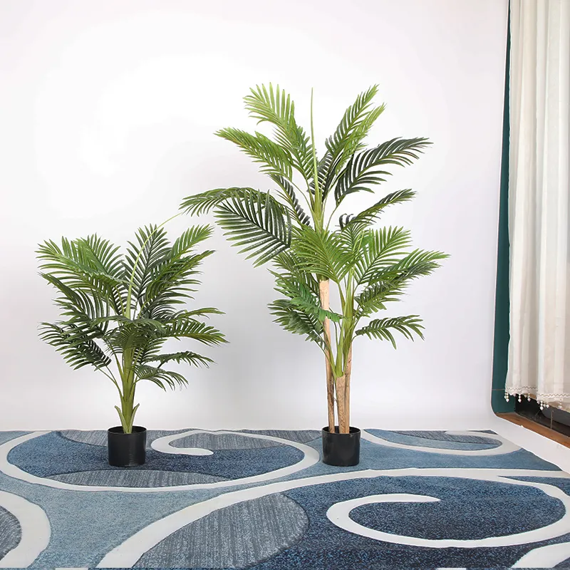 Decoração de mesa para casa planta bonsai árvore palmeira artificial em vaso artificial para interior