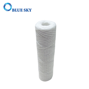 10 "x 2,5" 1-20微米沉淀绳水过滤器滤芯500L容量膜过滤器220V更换水过滤