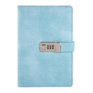 Custom Logo A5 Pu Leather Diary Journal <strong>Notebook</strong> With Lock Office Supplies Codebook With Insert Paper - Product Image 1