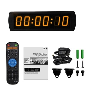 Brand New 3'' 6 Digits 5-level Brightness LED Digital Countdown Stopwatch Racing <strong>Timer</strong> HH:MM:SS Display Electronic Wall Clock - Product Image 5
