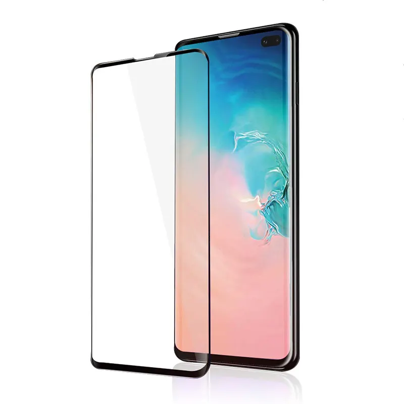 3D полное покрытие закаленное стекло, протектор для экрана на Samsung galaxy S10 S20 S21 S22 плюс стекло разблокировка отпечатком пальца