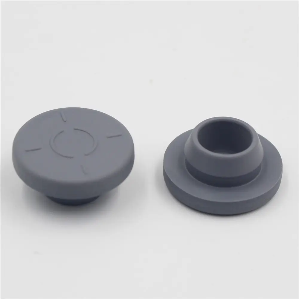 Factory Price13mm 15mm 20mm Custom Adjustable Round Vial Stopper Threaded Rubber Stopper Bung for Antibiotic