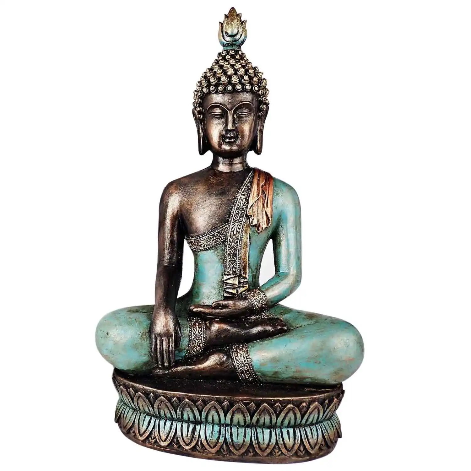 Estatua de Buda para la familia, estatua decorativa de meditación para yoga de 10,3 pulgadas, colección del sudeste asiático, venta al por mayor
