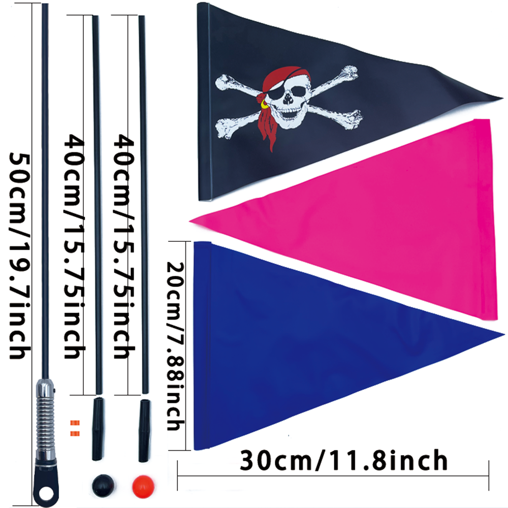 Base de primavera flagpole + 3 banderas