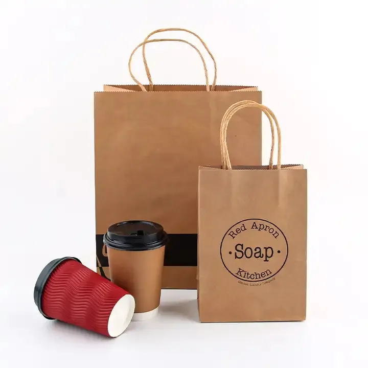 SZCX Birthday Gift Door Black Retail Handle Carrier Packing Pink Shopping Paper Bags Kraft Paper Package