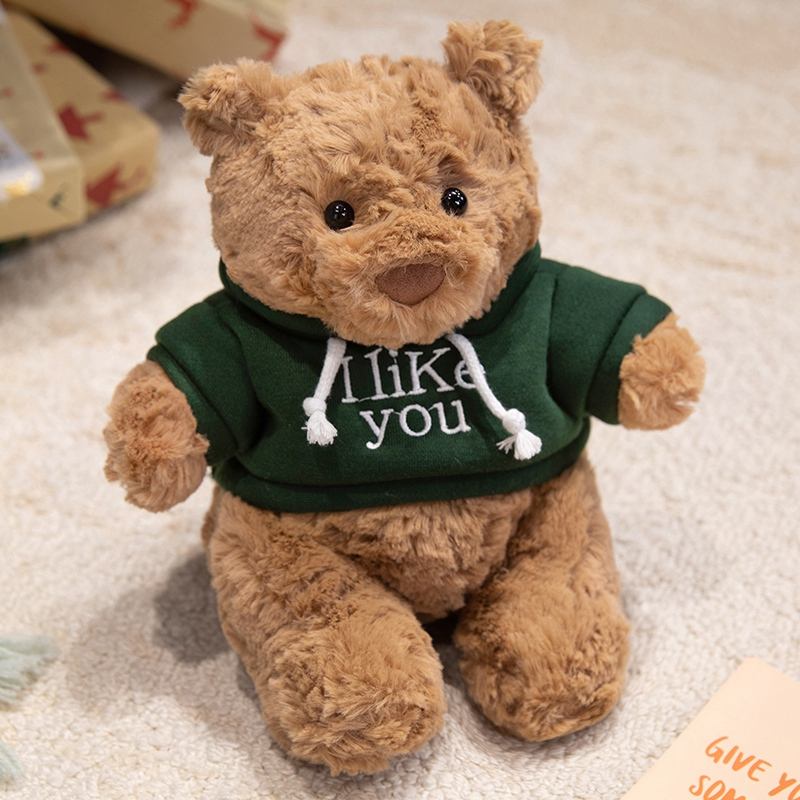 Green hoodie teddy bear