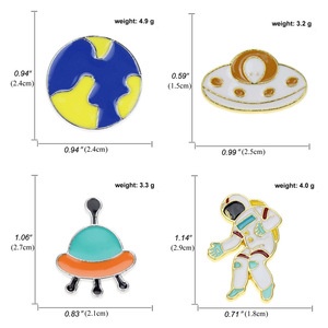 Cartoon planet outer space NASA spaceman rocket enamel pins astronaut <strong>brooch</strong> - Product Image 5