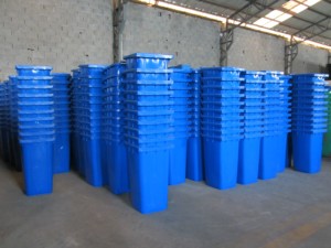 120L açık dikdörtgen çöp kovası çevre geri dönüşümlü PP malzeme açık üst yapı sürdürülebilir çöp çöp kutusu - Product Image 6