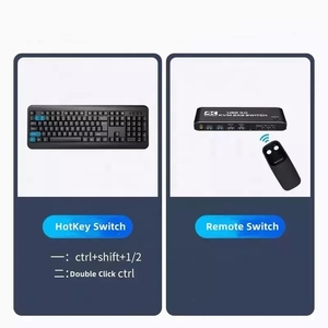 HG <strong>KVM</strong> <strong>Switch</strong> HD MI <strong>2</strong> Port USB 3.0 <strong>KVM</strong> Switcher Selector Box Support 4K@60Hz Resolution for <strong>2</strong> Computers Share Mouse Keyboard