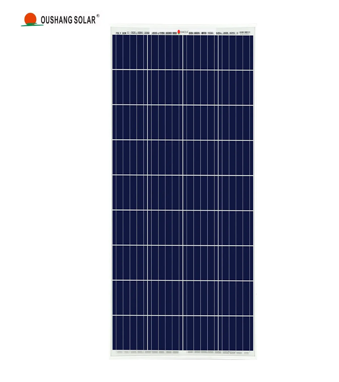 Oushang फैक्टरी एक ग्रेड polycrystalline सिलिकॉन सौर प्लेटें 150 वाट 160w 175w 150 w सौर पैनल पाली पैनल सौर एसी पीवी मॉड्यूल