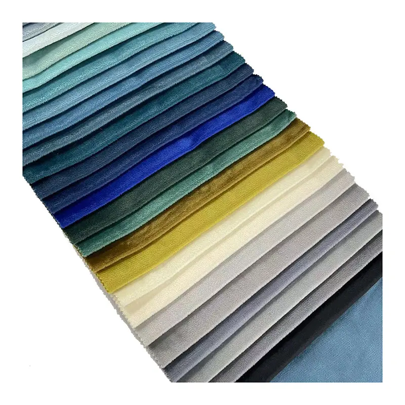 Venta directa de fábrica rentable 100% poliéster Super suave tela de terciopelo holandés para sofá tela de tapicería para cortina