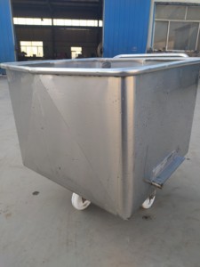 200L thép không gỉ nhà máy công nghiệp Cách sử dụng nhỏ thịt giỏ hàng với bánh xe giao thông vận tải giỏ hàng - Product Image 4