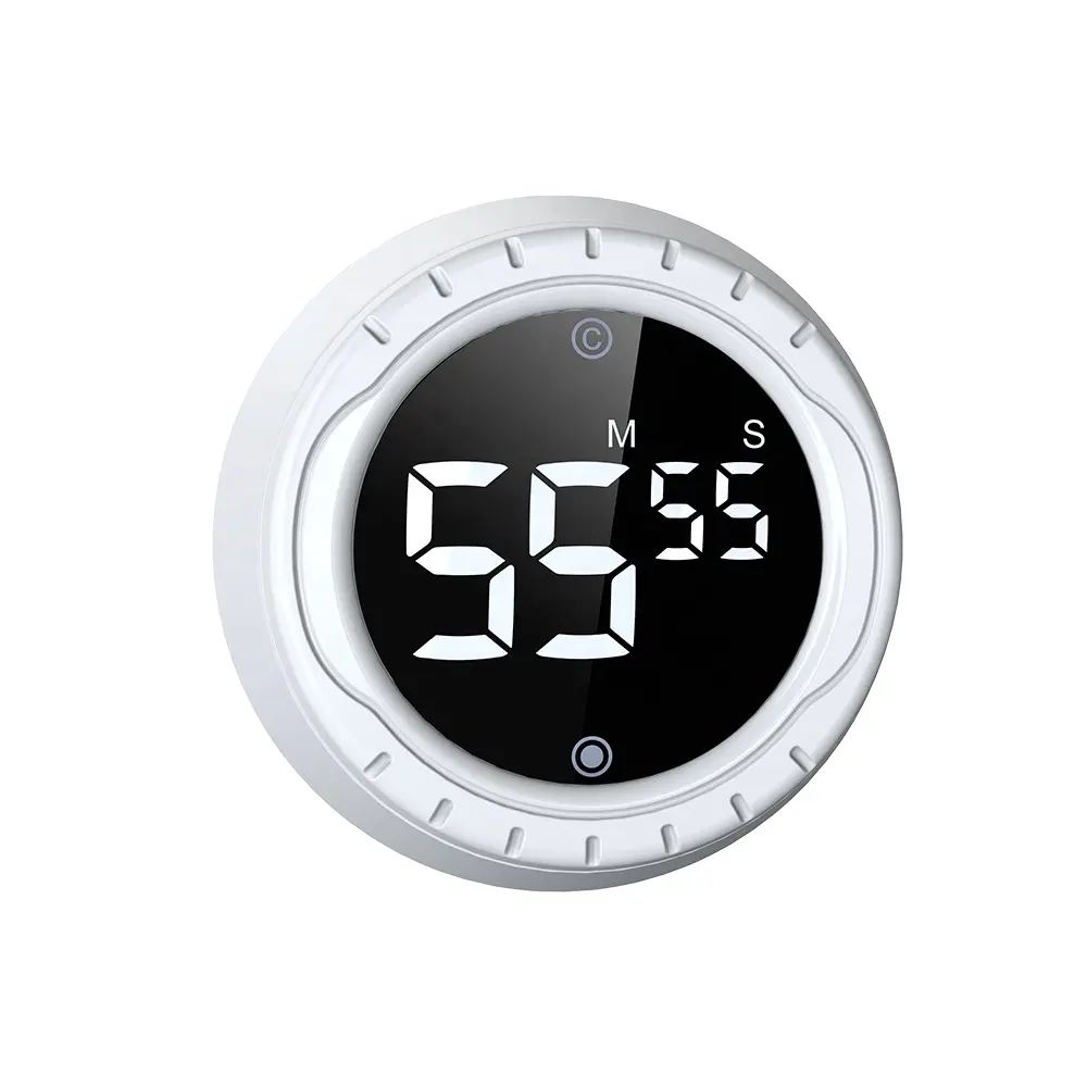 BALDRB0362新着デジタルキッチンタイマーLEDツイスト設定目覚まし時計調理タイマー磁気円形ノブカウントダウンタイマー