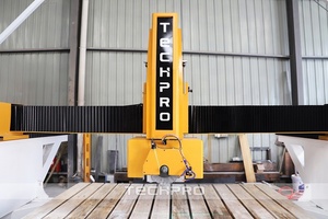 Profesyonel TechPro Cnc 4 + 1 eksen mermer ve granit kesme makinesi 5 eksen Cnc taş köprü testere - Product Image 3
