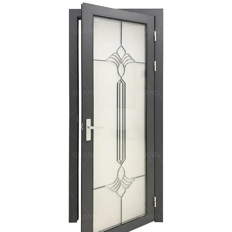 Porta wc casa in alluminio impermeabile porte in vetro battente ingresso bagno porta in vetro temperato