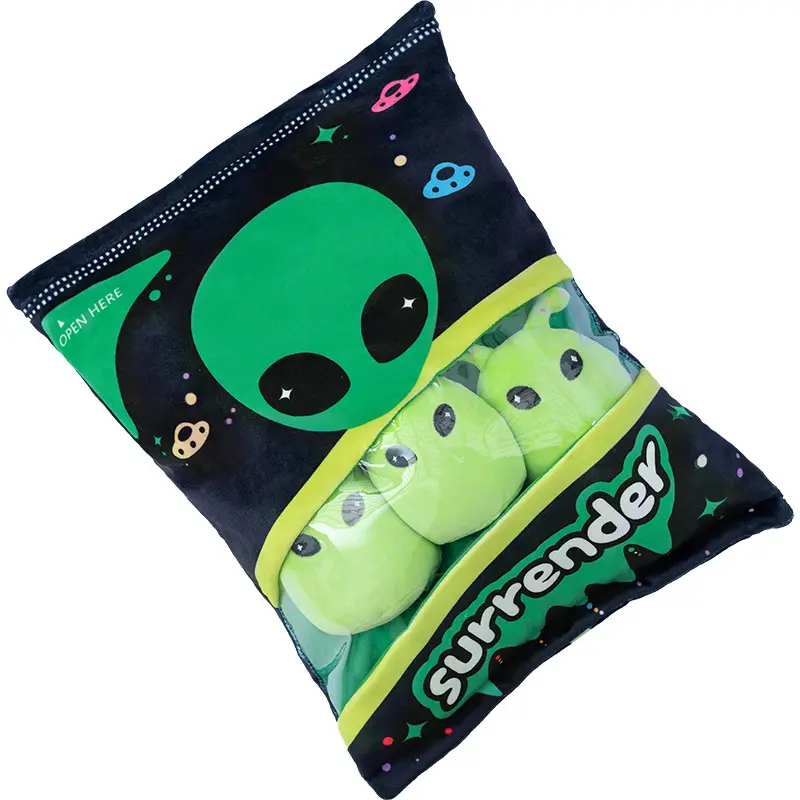 Ruunjoy kawaii sac en peluche de Snack Alien ET animaux en peluche et jouets en peluche 8 mini poupée dans un sac à collation ensemble de jouets en peluche monstre