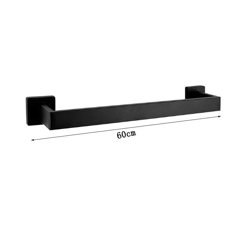 60cm towel rod - black