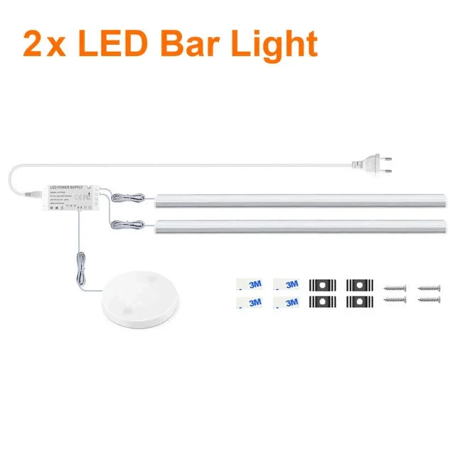 Tiras de luces LED para gabinetes, paquete de 2, 50 cm