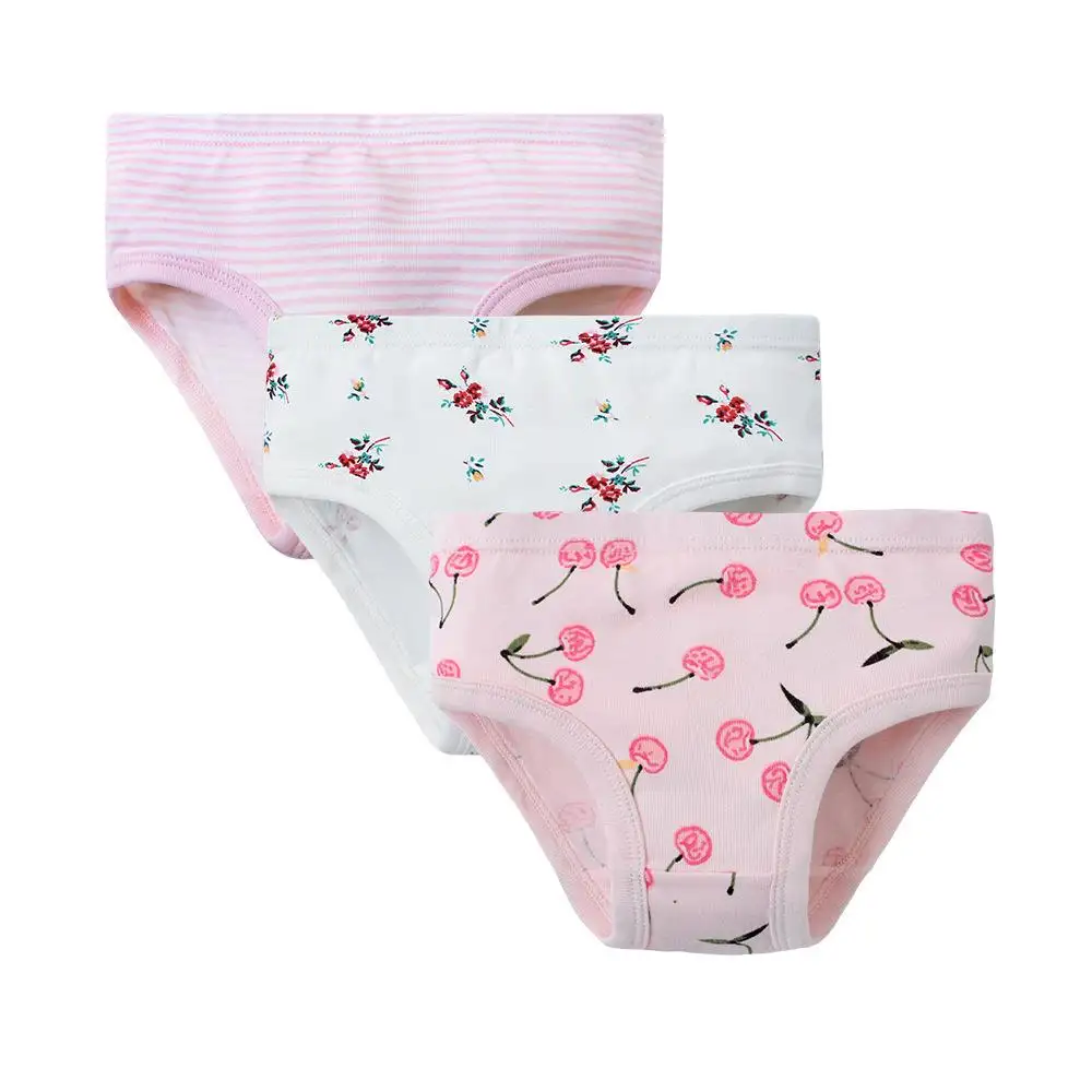 Manufacturer OEM ODM Girl Brief 3 pack cotton Children underwear Factory Price Girl Panties Quality Small order
