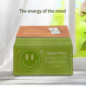 Free Sample Custom Printing Personalized Design and logo High Quality Waterproof Daily Positive Mental Health Affirmation Cards