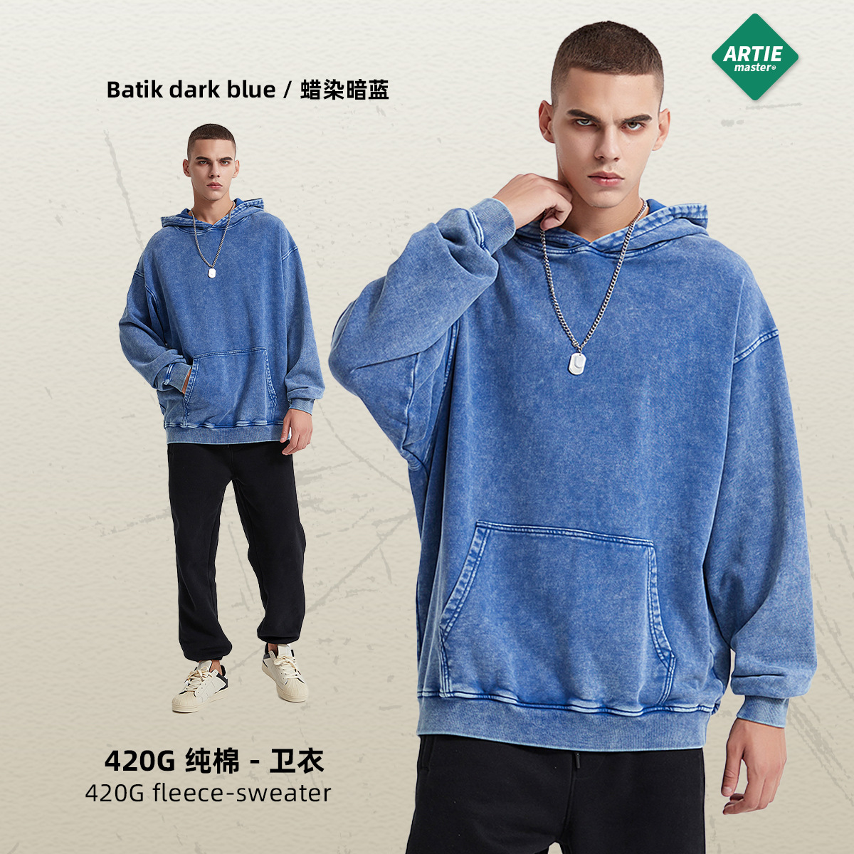Batik bleu foncé